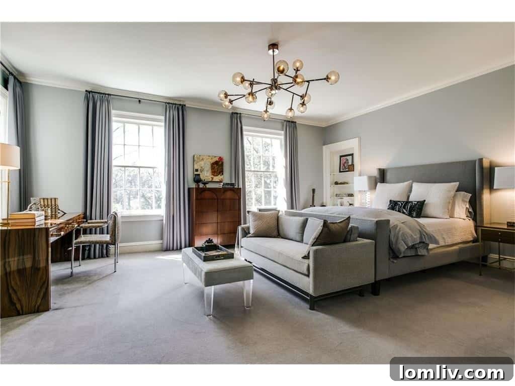 Dave Perry-Miller Curates Dallas' Finest Architecture: Korn, Thompson, Dilbeck 47 Luxurious master bedroom at 4908 Lakeside Drive