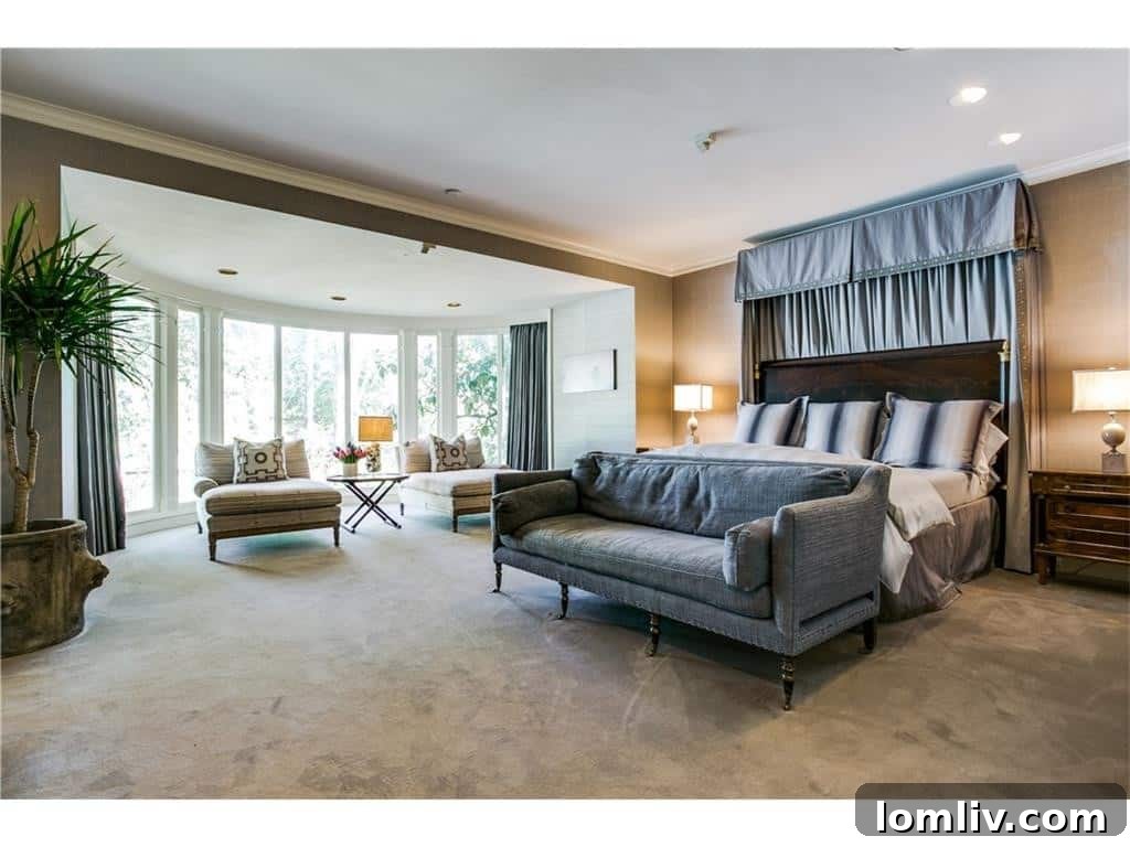 Dave Perry-Miller Curates Dallas' Finest Architecture: Korn, Thompson, Dilbeck 48 Second view of the spacious master bedroom at 4908 Lakeside Drive
