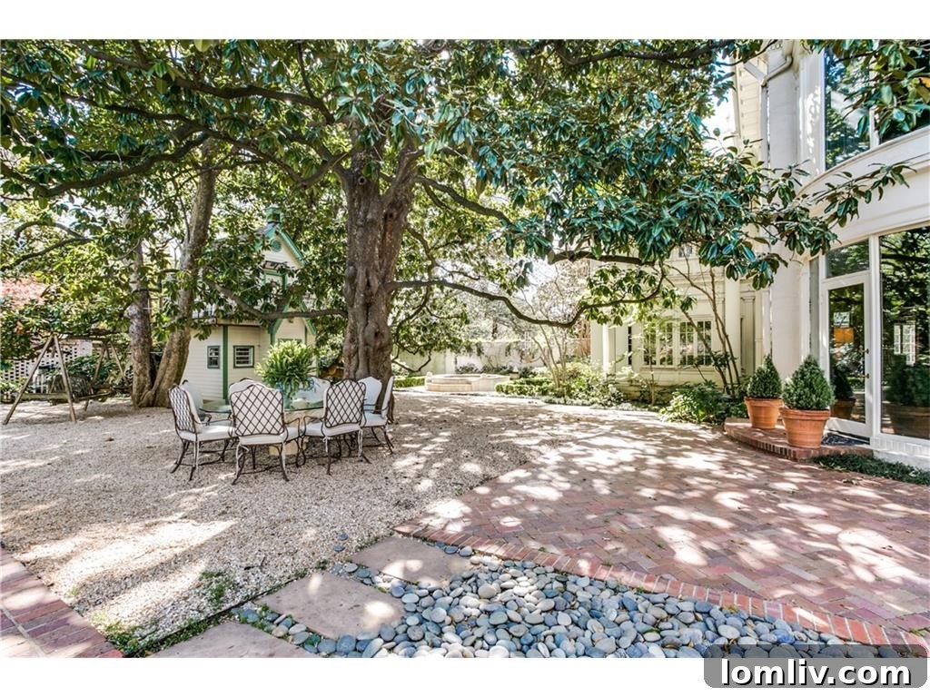 Dave Perry-Miller Curates Dallas' Finest Architecture: Korn, Thompson, Dilbeck 53 Manicured grounds at 4908 Lakeside Drive, showcasing lush landscaping