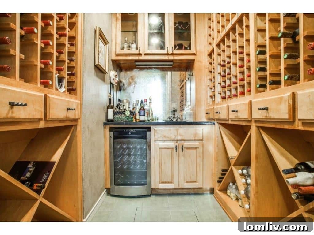 Dave Perry-Miller Curates Dallas' Finest Architecture: Korn, Thompson, Dilbeck 68 Custom wine cellar at 6748 Lakewood Boulevard, storing 400 bottles