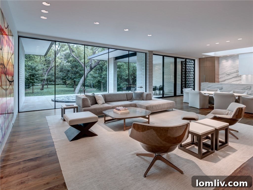 Lush Landscaped Grounds and Modern Architecture at 4603 Bluffview
