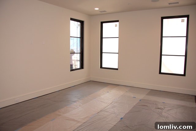 Master bedroom with steel windows in The Mondara Highland Park