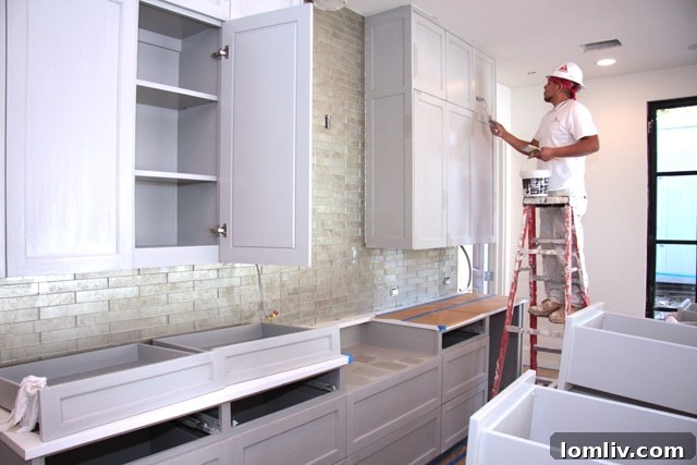 Modern kitchen design and details in The Mondara Highland Park condos