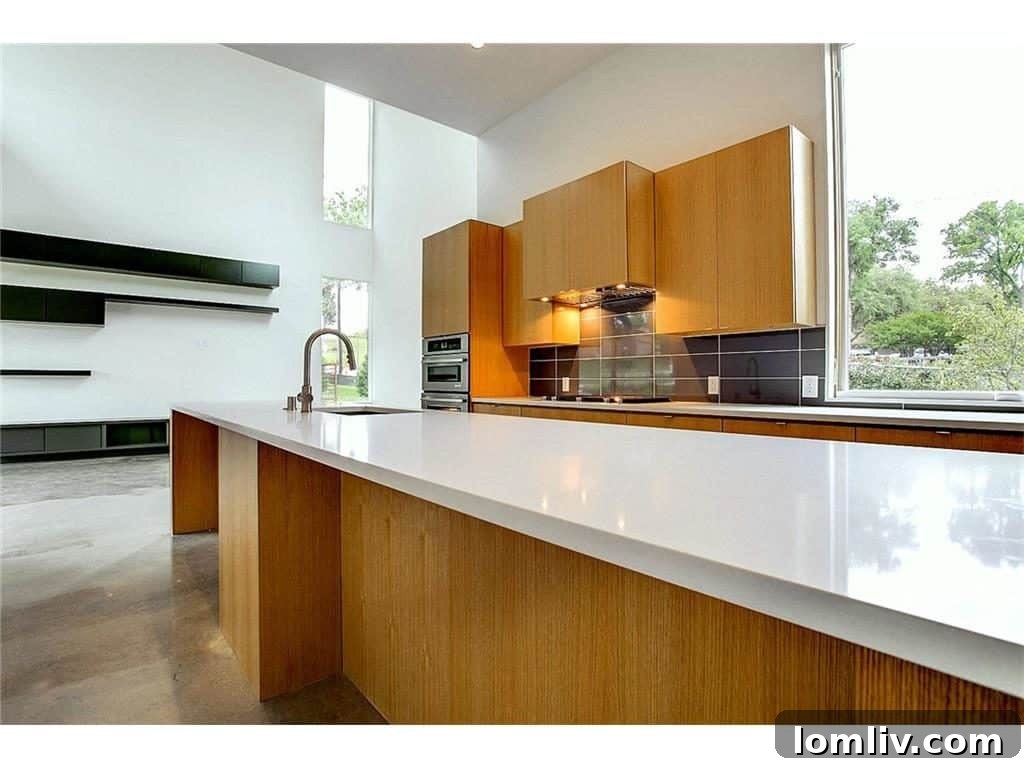 Large Kitchen Island in Dallas Home
