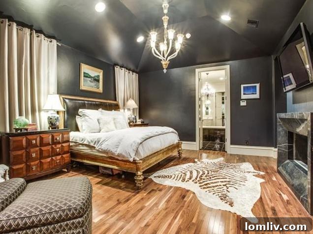 Sophisticated Master Bedroom with Tray Ceiling