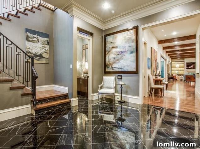 Sophisticated Hallway with Artistic Details