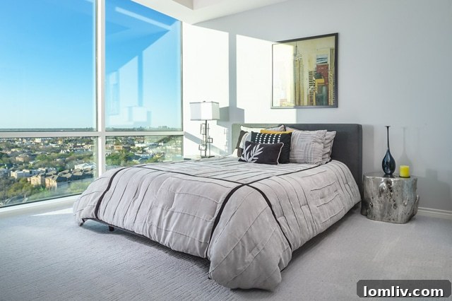 Bedroom with Floor-to-Ceiling Windows