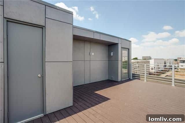 Private rooftop terrace with Trex decking and city views