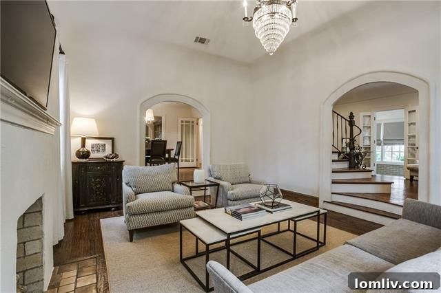 Grand staircase inside 6934 Hammond Ave in Hollywood Heights