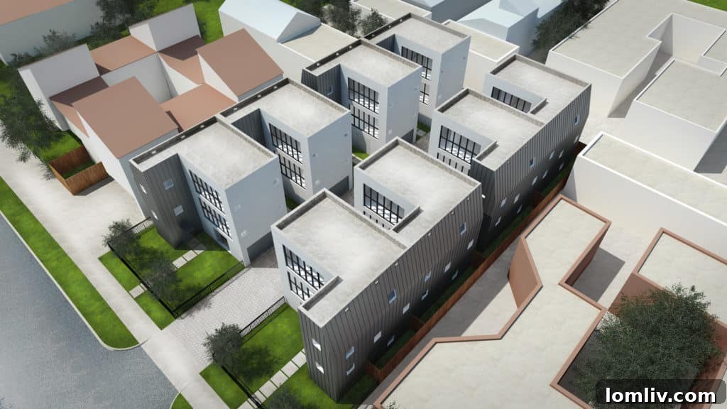 Colvin Court Aerial View - Oak Lawn Development