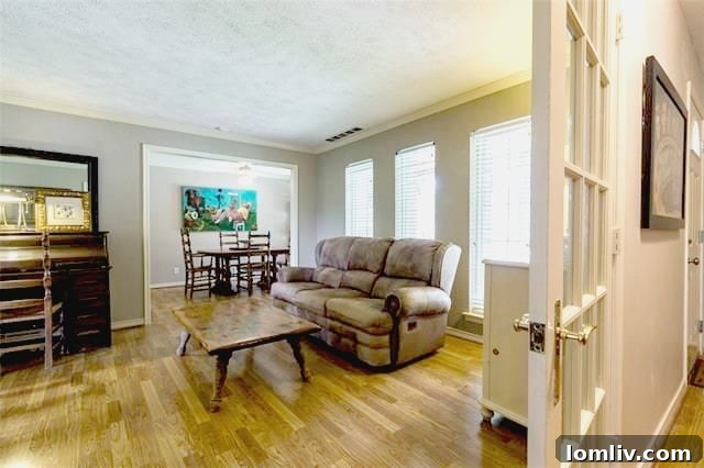 Elegant Living Room with Fireplace, 9914 Faircrest Dr
