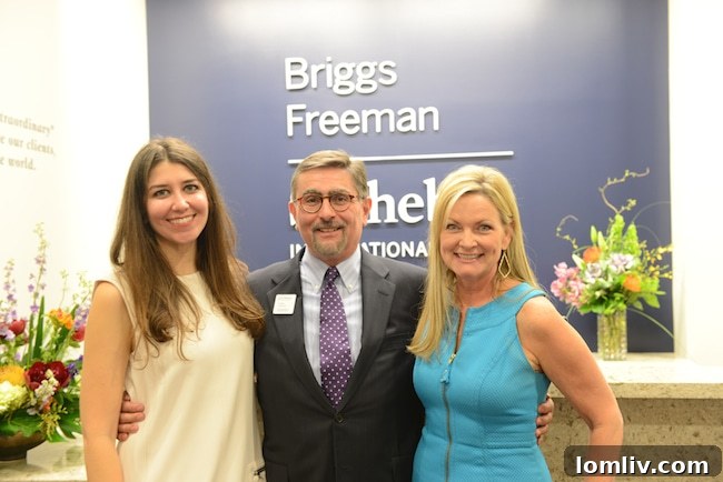 Briggs Freeman Debuts Plano Legacy Office Ahead of the Storm 5 Libby Hamer, John Maluso, and Maureen Steitle share a moment at the Briggs Freeman Sotheby's International Realty Plano office opening