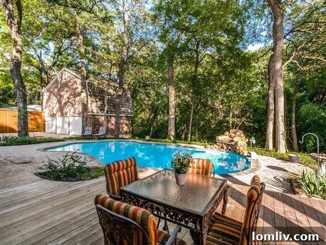 Backyard with Swimming Pool and Deck