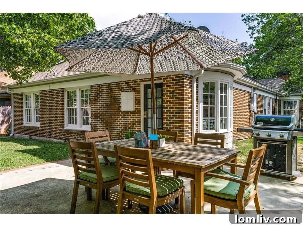 Charming Outdoor Patio Area Perfect for Entertaining
