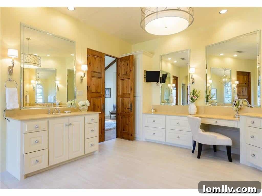 Luxurious master bath with soaking tub and intricate tile work, designed for relaxation