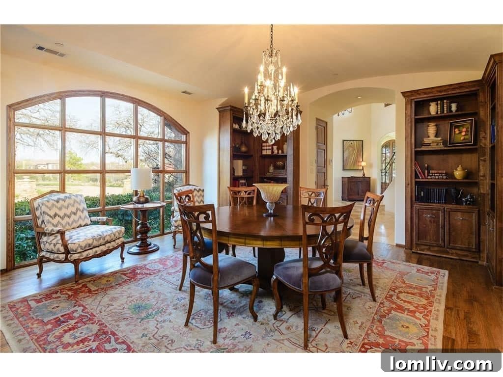 Another view of the sophisticated dining area