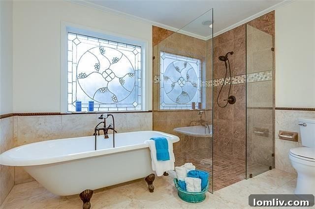 Comfortable master bedroom on the first floor