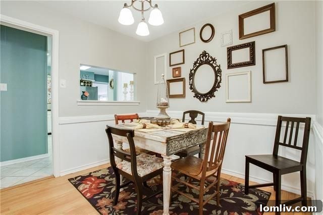 Cozy dining area adjacent to the kitchen with ample light