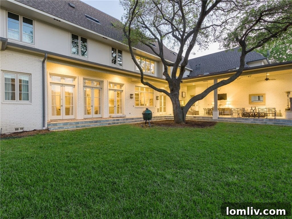 Exterior View of French Country Transitional Home in Dallas