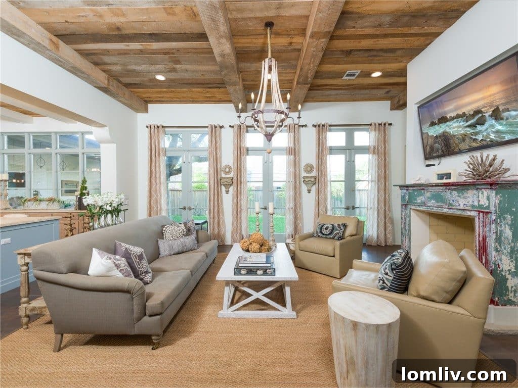 Inviting Foyer with Wood Accents and Arched Doorways