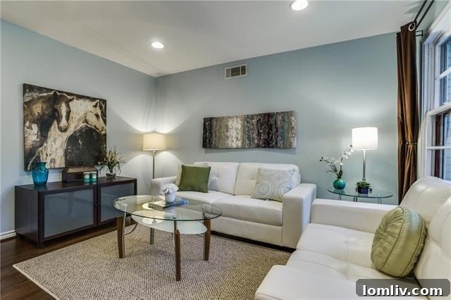 Modern open concept living area