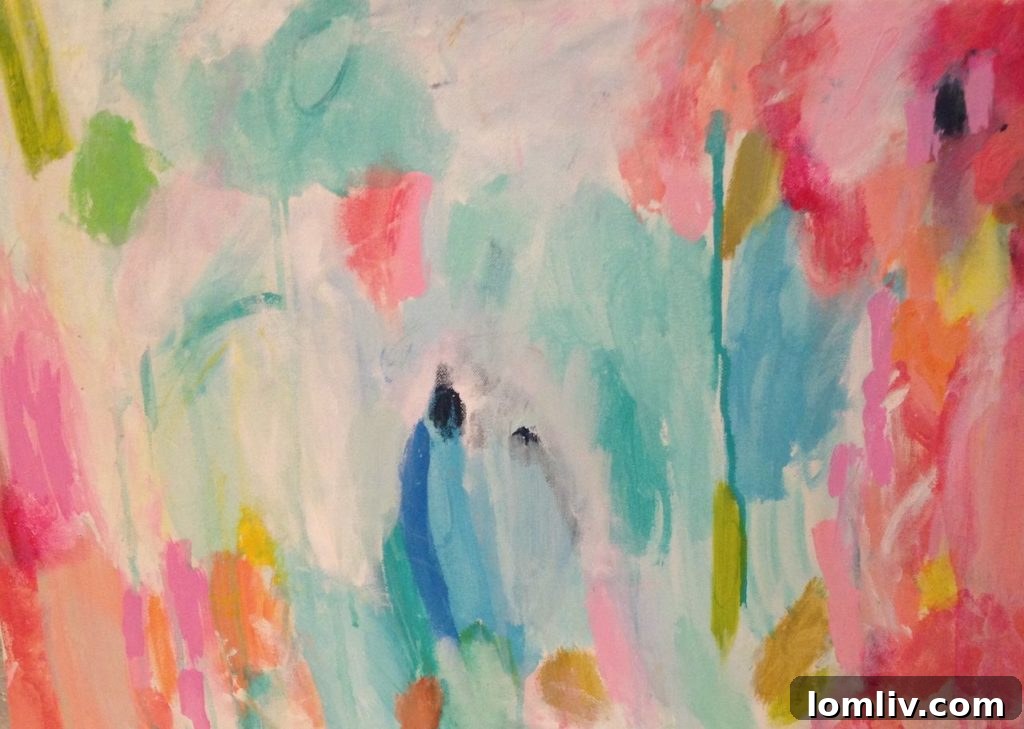 Trading Houses for Canvases A Realtors Artistic Rise 3 Jenn Thatcher at work in her art studio, creating vibrant abstract pieces