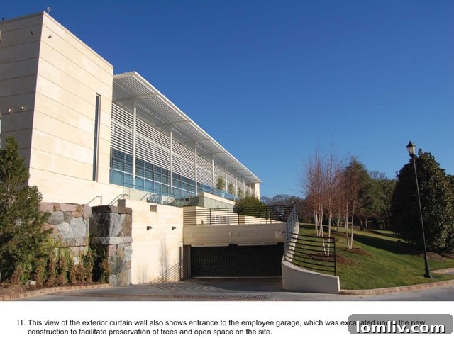 Another angle of the new addition with brise soleil