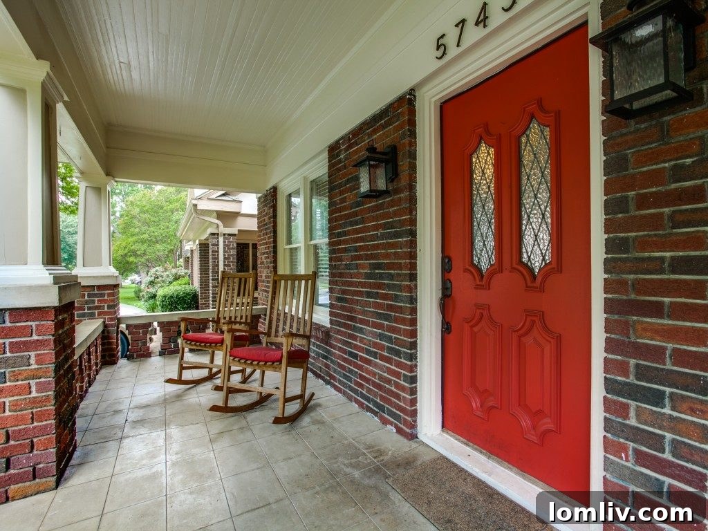 Iconic 1925 M Streets Prairie Craftsman: Timeless Charm, Ready for You 3 Exterior view of 5743 Mercedes Avenue, a charming Craftsman home in Dallas