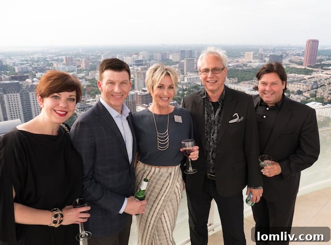 Diverse group of guests enjoying a social gathering at Museum Tower Dallas