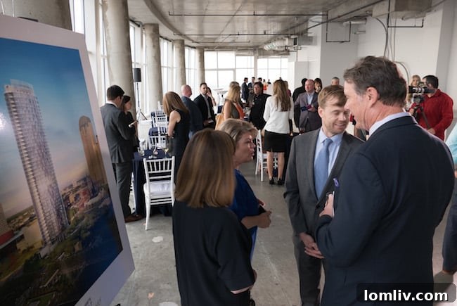 A candid moment captured at a Museum Tower Dallas social gathering