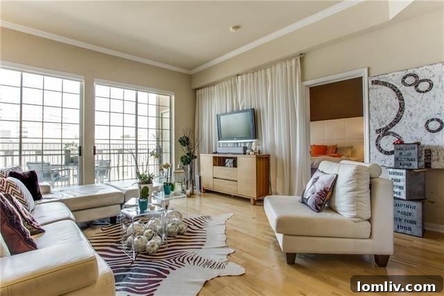 Spacious Living Area with Natural Light in Dallas Condo