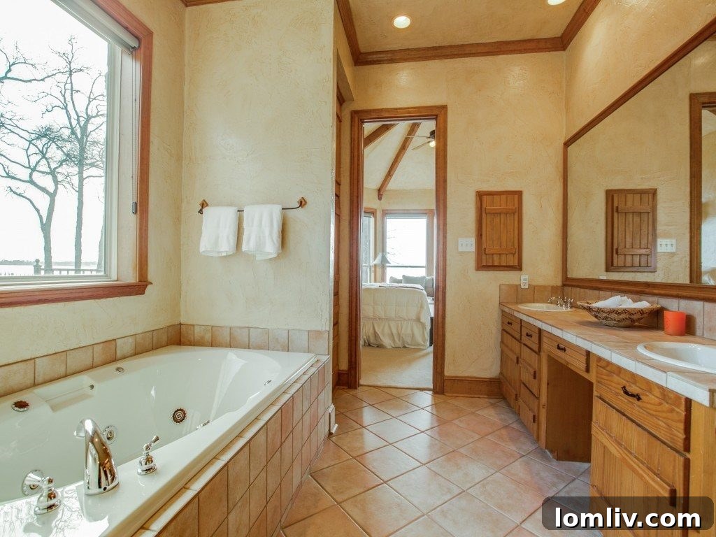 Elegant Master Bath with Walk-in Shower and Soaking Tub