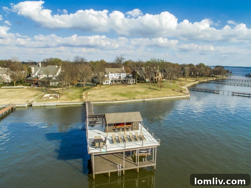 Luxury Waterfront Dock with Two Boat Lifts and Upper Deck, Cedar Creek Lake
