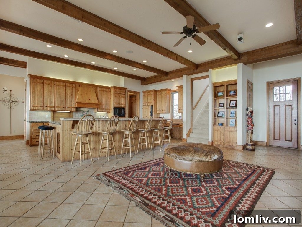 Gourmet Kitchen with Island and Modern Appliances, Cedar Creek Lake Home