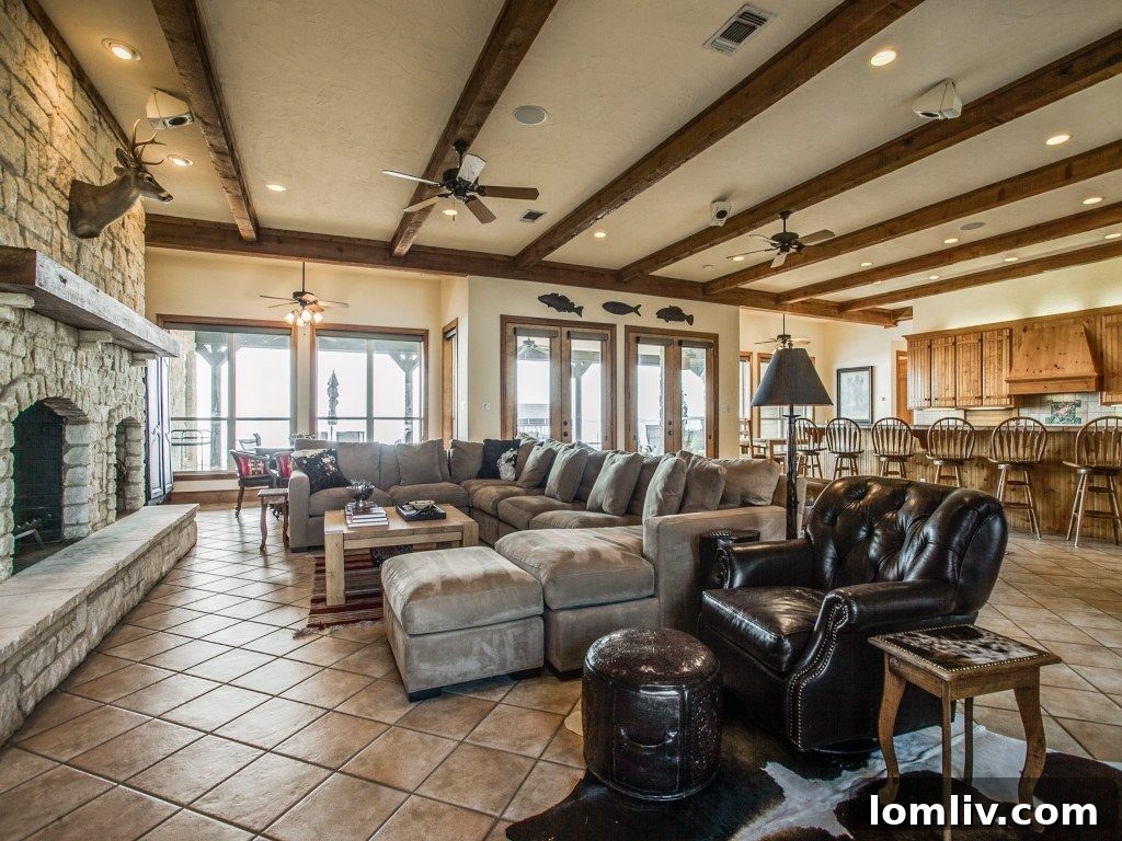 Comfortable and Spacious Living Room for Family Gatherings, Lake House