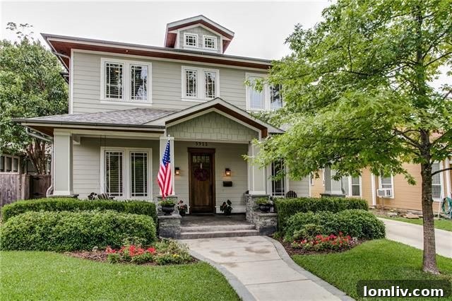 Charming M-Streets Craftsman home at 5911 Velasco Ave with wide front porch