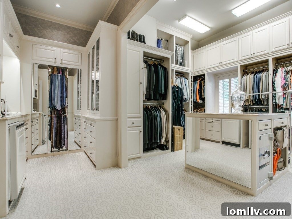Spacious Master Closet with Custom Storage