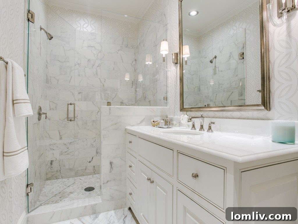 White Marble Guest Bathroom
