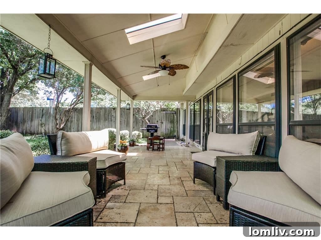 Welcoming porch area of 4939 Harvest Hill Road, inviting residents and guests alike.