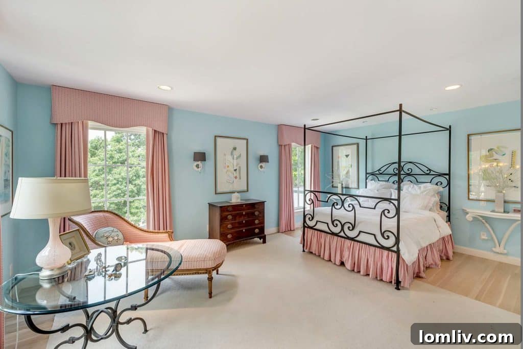 Cozy upstairs bedroom with vintage-inspired ambiance