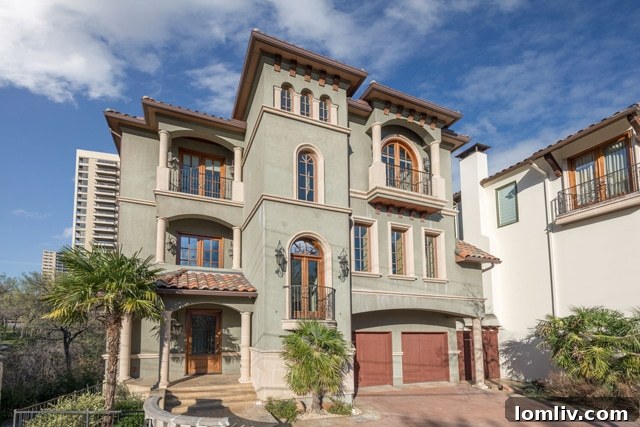 Mediterranean-Inspired Exterior of 3520 Blackburn Street