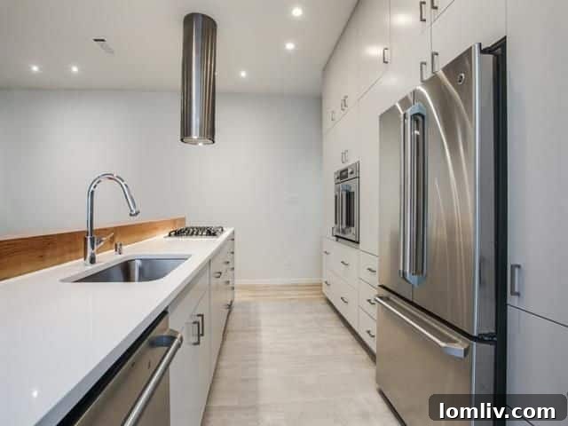 Open concept living and dining area with high ceilings