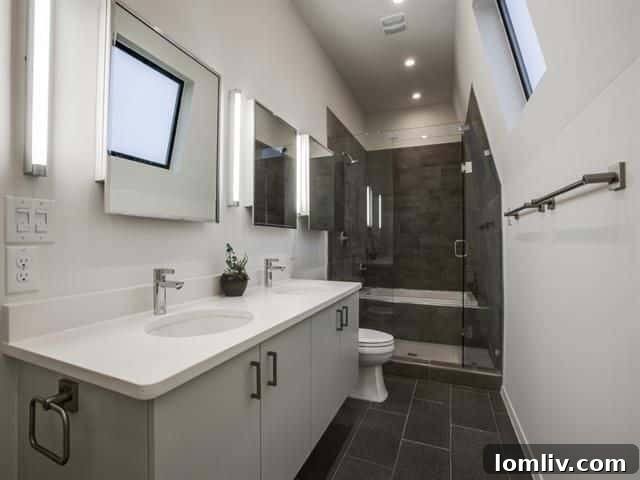 Stylish master bedroom with ample natural light