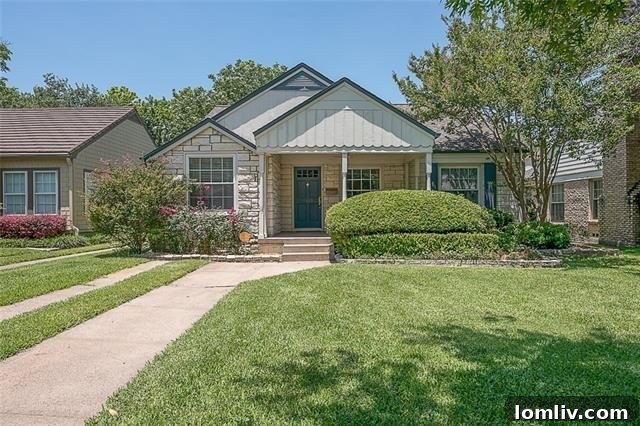 Charming Austin stone exterior of 5923 Winton St