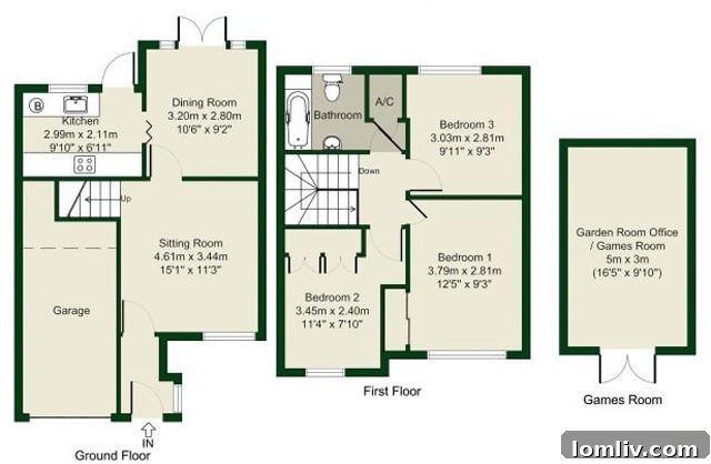 Floorplanet.com Floor Plan Example Highlighting International Terminology