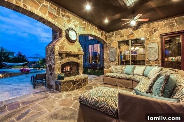 Luxury ozone pool with waterfalls and rock ledges at Somerset Ln.