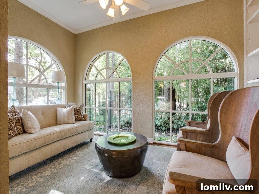 Tranquil Sunroom Overlooking Pond