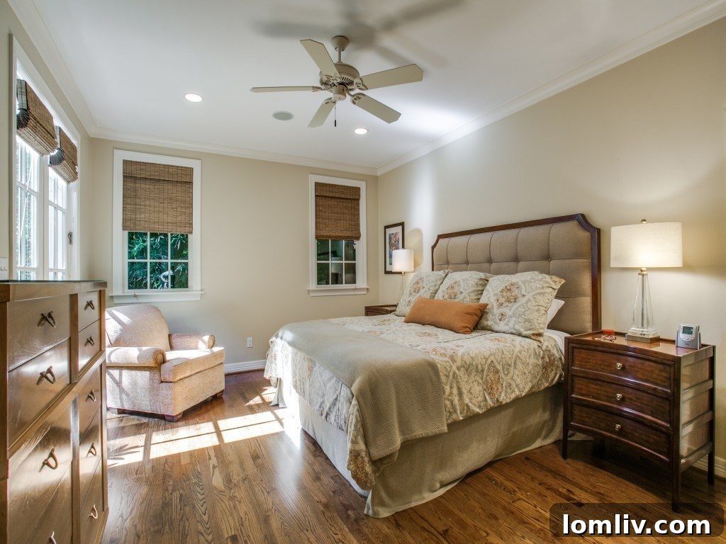 Spacious First-Floor Master Suite with Courtyard View