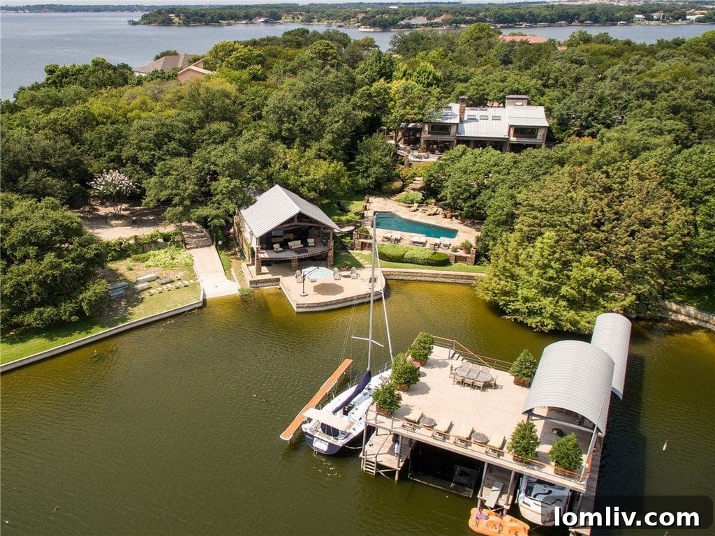 John & Cami Goff's Marisposa Hits Eagle Mountain Lake Market Through John Zimmerman 3 Panoramic view of Mariposa del Lago estate on Eagle Mountain Lake