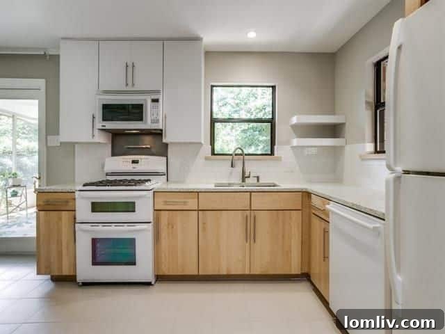 Modern kitchen appliances and counter space